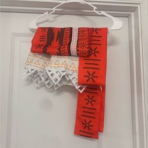 Disney Moana-Red and White Patterned Fabric with Lace Trim-youth XL